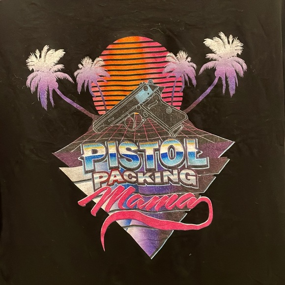 Grunt Style Pistol Packing Mama Black T-Shirt Women’s Size Medium - Picture 2 of 5